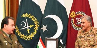 Tajik defence minister calls on COAS