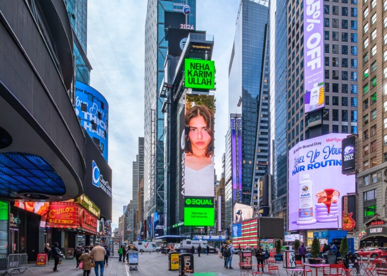 Neha Karim Ullah Lights Up New York’s Times Square as Spotify’s EQUAL Pakistan Ambassador for Q1 2026