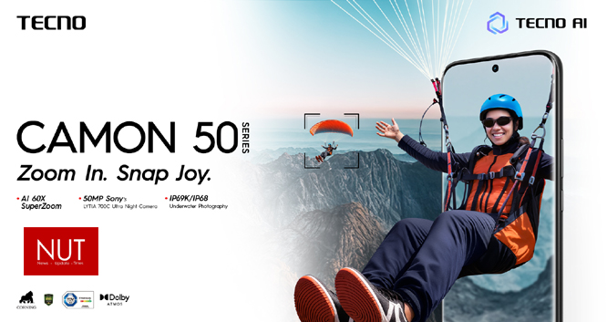 TECNO CAMON 50 Pro Launched in Pakistan with AI 60X Super Zoom, FlashSnap & Underwater Photography