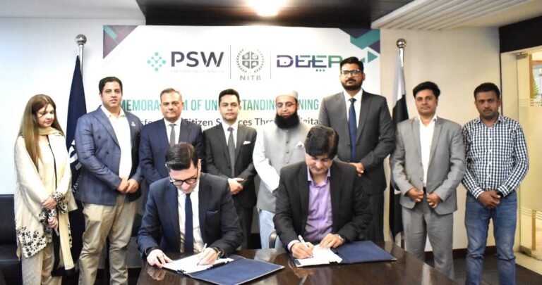(PSW) and (NITB) Sign MoU to Advance Digital Public Services under DEEP