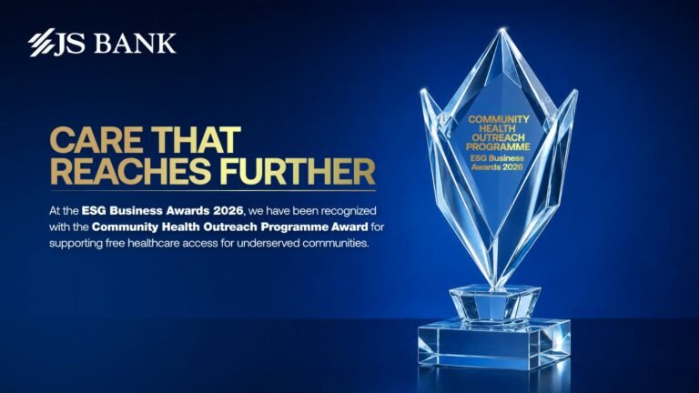 JS Bank wins ESG Award for Community Health Outreach Programme