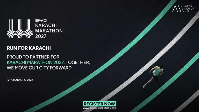 Mega Motor Renews Partnership for BYD Karachi Marathon 2027, Announces ‘She Runs’ to Train Women Athletes