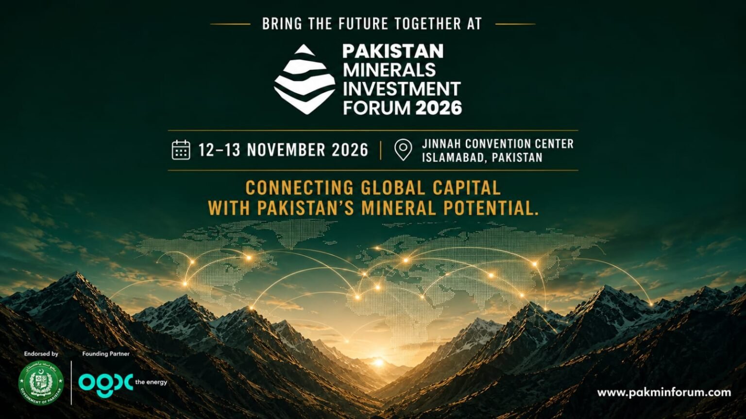Pakistan Minerals Investment Forum 2026 (PMIF26) Set for November 12–13 in Islamabad